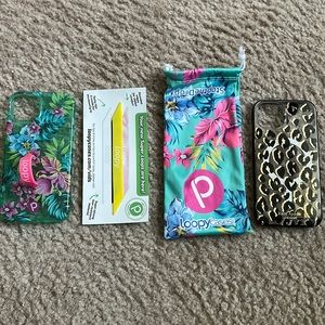 Loopy iPhone 13 case bundle with leopard Kate Spade MagSafe case. Extra loop